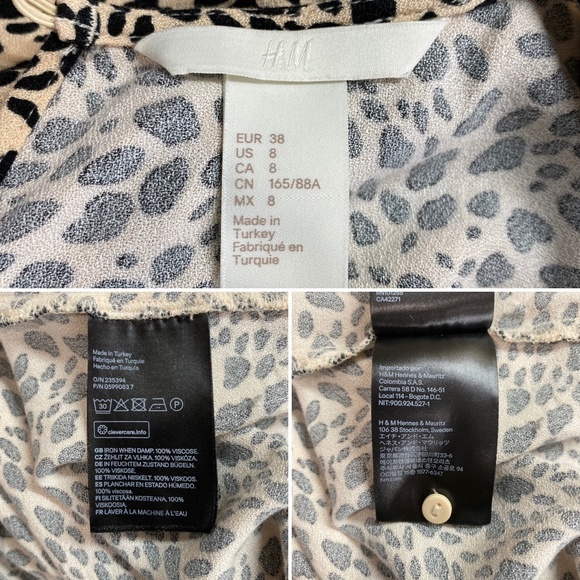 H&M Cheetah Print Ruffle Sleeve Shift Dress - Picture 5 of 5